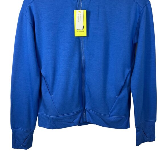All in Motion Kids Fleece Full Zip Hooded Sweatshirt - Blue, Large (10/12) - Picture 3 of 4